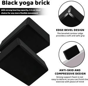 2PCS <b>Foam</b> EVA Yoga <b>Blocks</b> Lightweight Non Slip Supportive <b>Foam</b> Yoga Bricks Fitness Accessories for Yoga Pilates Stretching - Product Image 2