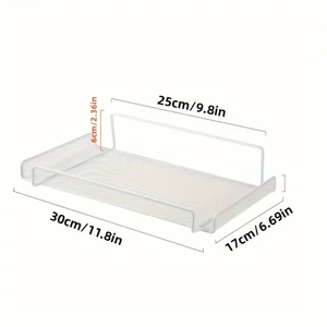 Étagère Murale pour Routeur en Acier Inoxydable, sans Perçage, Organisateur Gain de Place pour Boîtiers TV, <span class=keywords><strong>Clés</strong></span> et Petits Objets dans le Salon - Product Image 2