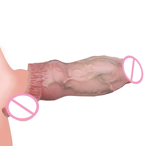 FAAK, envío directo, manga de pene, condón de silicona para hombres, extensor de pene, masturbación, manga de pene realista, retraso de la eyaculación - Product Image 6