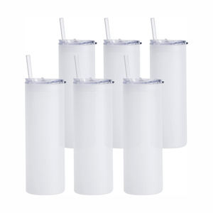 Wholesale Bulk 20 Oz Straight Stainless Steel <b>Cup</b> 20Oz Skinny Sublimation Tumblers With <b>Straw</b> for Sublimation - Product Image 3
