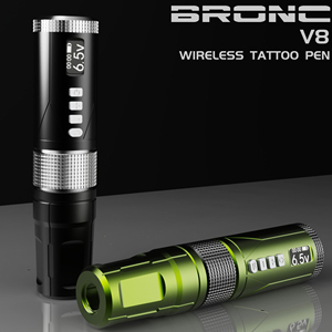 Bronc Màn hình hiển thị không dây lật chức năng V8 hình xăm bút hai Bộ cài sẵn điện áp hình xăm súng máy - Product Image 3