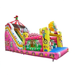 Château gonflable commercial combiné en PVC avec toboggan, capacité 480 kg, pour fêtes d'enfants et utilisation extérieure - Product Image 2