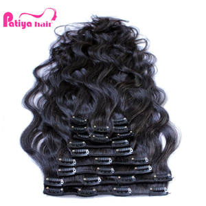 ผมต่อแบบกิ๊บติดผมสีดำสำหรับผู้หญิงผิวดำผมต่อแบบที่หนีบผมคนหยักเป็นลอนสองชั้น100กรัม - Product Image 4