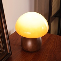 Lampe de table champignon à spectre complet, design vintage, rechargeable, protection oculaire, décorative pour chambre, chevet, bureau, salon