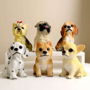 Artesanías de resina de dibujos animados, estatua de perro <span class=keywords><strong>Beagle</strong></span> hecha a mano, figuritas de perro cachorro realista, escultura de Animal para recuerdos, regalos, decoración del hogar - Product Image 1