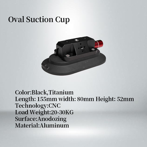Support de fixation à <span class=keywords><strong>ventouse</strong></span> ovale en aluminium CNC de 6 pouces à dégagement rapide pour caméra de tableau de bord de voiture, support de caméra à <span class=keywords><strong>ventouse</strong></span> pour GoPro, supports de fixation pour voiture - Product Image 5