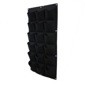 Sacs de culture verticaux en feutre non tissé vert à 18 poches, personnalisables, pour plantes, vente en gros - Product Image 2