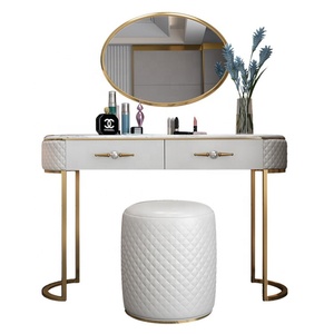 A buon mercato Moderno Piano In Marmo Comò Comò Con Specchio Ovale Classico Italiano Con Sedia di Casa Camera Da Letto Mobili Set - Product Image 2