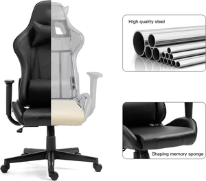 <span class=keywords><strong>Chaise</strong></span> de jeu de haute qualité, confortable, pliable, OEM, noire, pour le bureau à domicile, inclinable, meilleur fauteuil de jeu pour adultes, vente en gros à bas prix - Product Image 5