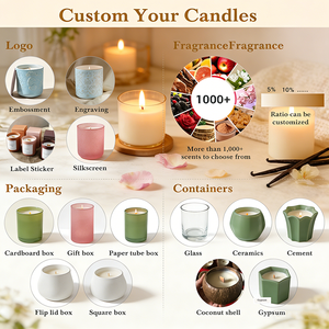 Bougies pour pot d'arôme avec huile parfumée de luxe <span class=keywords><strong>cire</strong></span> de <span class=keywords><strong>soja</strong></span> naturelle <span class=keywords><strong>cire</strong></span> d'<span class=keywords><strong>abeille</strong></span> et bougies en <span class=keywords><strong>cire</strong></span> de noix de coco combustion propre - Product Image 5