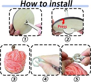 2025 New Wooden Portable Wrist Yarn Holder Twirling Mechanism Spinning Needles for Knitting <b>Crocheting</b> Presents for Craft Lovers - Product Image 2