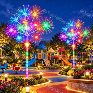 2m Diameter 4m High RGB LED Firework <b>Tree</b> Light IP65 Waterproof 48 <b>Branches</b> for Outdoor Wedding Landscape Decoration - Product Image 4