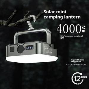 Zonne-Energie USB-C Oplaadbare Led Camping Lantaarn Noodwerklamp Buitenlamp Batterij-Indicator 1/4 ''Gat Haak Rode Waarschuwing - Product Image 5