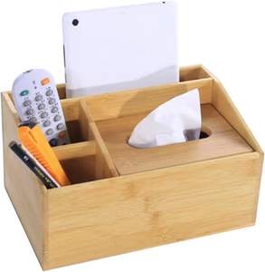 Vente en gros Boîte à mouchoirs en bambou Porte-serviettes en bois Organisateur en lin avec design fantaisie vintage Utilisation dans la <span class=keywords><strong>cuisine</strong></span> Formes carrées disponibles - Product Image 1