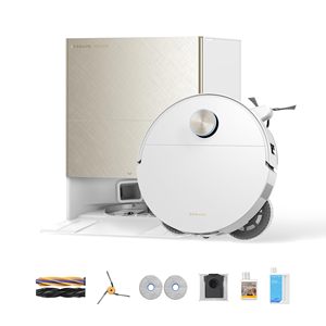 Aspiradora Robótica Dreame X60 Max Ultra Completa, Succión de 35000 Pa, Ultra Delgada de 3.13 Pulgadas, 212 ° Base de Carga Todo en Uno con Lavado en Caliente por Agua (F) - Product Image 1