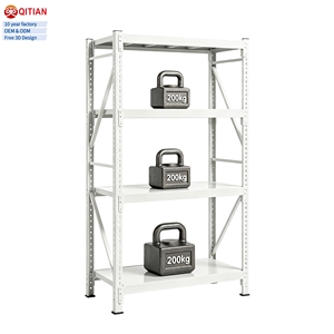 Étagères légères à monter soi-même, en métal, sans boulons, faciles à assembler, étagères en acier réglables pour la maison, la cuisine, le garde-manger, l'entrepôt - Product Image 1
