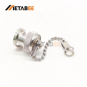 Conector BNC con tapa antipolvo Hot Superbat para conector hembra macho, para soldar en RG58, roscado, chapado en oro, metálico - Product Image 3