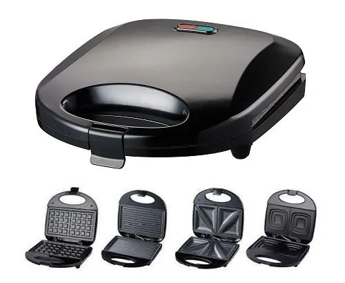 2 Slice 750W Electric Sandwich Maker/waffle maker /panini grill with fixed plate