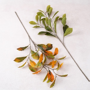 Hoja de Castaño Artificial de Seda Natural, Planta Verde para Exhibición, Decoración Floral para Bodas y Oficinas - Product Image 5