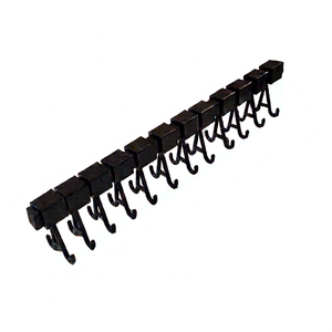 SUNTOOLS/STIPL Support mural en acrylique noir de forme irrégulière pour bijoux et outils, organisateur de rangement avec 12 crochets pour boucles d'oreilles, bagues et bracelets - Product Image 1