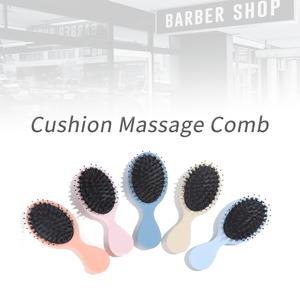 Brosse à cheveux ronde à poils de sanglier lisses, brosse de massage à coussin, vente en gros, <span class=keywords><strong>peigne</strong></span> de massage multicolore pour coiffure professionnelle - Product Image 1