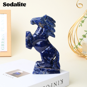 New Arrived Hand Carved <b>Crystal</b> <b>Animals</b> Healing Fluorite Horse Statue for Home Decoration - Product Image 6