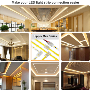 Conector <span class=keywords><strong>de</strong></span> tira LED sin soldadura <span class=keywords><strong>de</strong></span> 2 pines <span class=keywords><strong>de</strong></span> <span class=keywords><strong>conexión</strong></span> <span class=keywords><strong>rápida</strong></span> <span class=keywords><strong>de</strong></span> 10mm <span class=keywords><strong>de</strong></span> alta compatibilidad sin herramientas para tiras Mono IP20/IP54 SMD/COB <span class=keywords><strong>de</strong></span> 12V 24V - Product Image 6