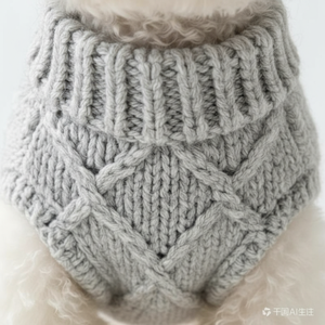 Pull pour chien en tricot diamanté fait main, pull d'hiver pour animaux <span class=keywords><strong>de</strong></span> compagnie, gilet en crochet pour <span class=keywords><strong>chiots</strong></span> <span class=keywords><strong>de</strong></span> petite taille - Product Image 3