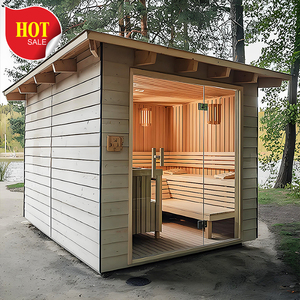 Accueil Grand sauna extérieur en bois 10 personnes Cube en cèdre rouge à vendre Vidéos Sauna Salles de <span class=keywords><strong>massage</strong></span> - Product Image 3