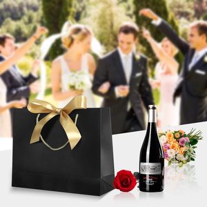 Sac en papier blanc de luxe personnalisé avec votre propre logo et poignée pour les magasins de chaussures, sacs cadeaux - Product Image 6