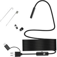 Endoscope de téléphone USB Type-C 3-en-1, boroscope Android avec objectif 5,5 mm HD, étanche IP67, caméra endoscopique pour canalisations