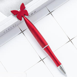 プロモーションカスタムジェルペンバタフライボウノットスタイラスファンシーボールペン高級キュートカラースリムメタルボディツイストボールペン - Product Image 5