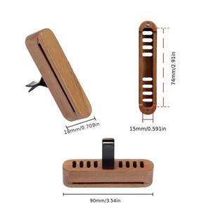 Difusor de Aceites Esenciales para Automóvil Moderno de Madera de Nogal Negro con Clip de Ventilación Hitian - Product Image 3