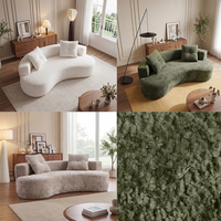 Sofá Seccional Modular Color Camel, Sofás de Corduroy Tipo Nube para Sala de Estar, Sofás Seccionales Modernos Tipo Nube para Dormitorio, Apartamento