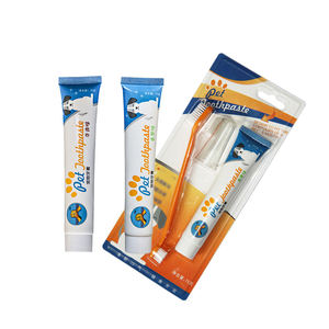 Kit de Cuidado Dental para Mascotas de Doble Cabezal, Ecológico, de Plástico, con Cepillo y Pasta de Dientes para Gatos y Perros, Limpieza Dental - Product Image 4