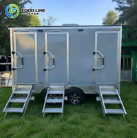 Toilettes mobiles en plastique, toilettes portables d'extérieur pour événements, toilettes mobiles avec douche