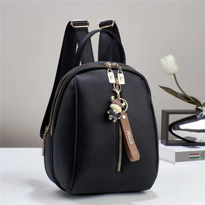 Women's Casual <b>Backpack</b> New Style PU Fashion Autumn Winter <b>School</b> Travel Bag <b>Large</b> Capacity Zipper Closure Shopping Bag - Product Image 1