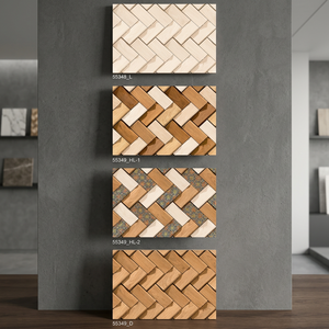 Carreaux muraux en céramique 3D de luxe 300x450mm, 12x18, brillants et polis pour salle de bain, couloir et murs extérieurs - Product Image 5