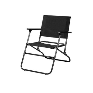 Chaise pliante d'extérieur en aluminium noir, chaise de camping portable pour jardin, 56x57x73cm - Product Image 3