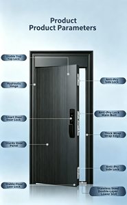 <span class=keywords><strong>Porte</strong></span> d'entrée en aluminium moulé sur mesure, toutes tailles, couleurs et styles ajustables, styles modernes/européens/néo-chinois, pour projets hôteliers et de villas - Product Image 6