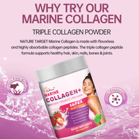 Poudre de collagène marin OEM pour la santé de la peau, des cheveux et des ongles avec biotine, vitamine C et mélatonine – Complément de collagène