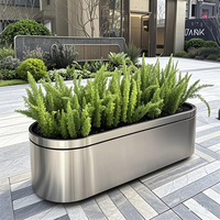 Jardinières et bacs à fleurs modernes écologiques en acier inoxydable avec revêtement en poudre personnalisés pour la plantation en intérieur/extérieur