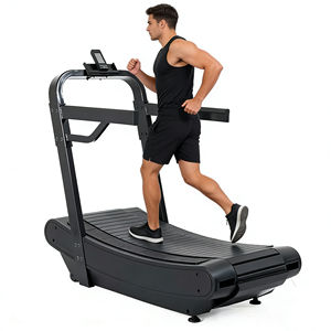 Draagbare, gebogen loopband met magnetische bediening, verstelbare weerstand, commerciële fitnessapparatuur, elektrisch, inloopbaar, van staal - Product Image 1