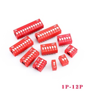Trượt loại chuyển đổi 1 2 <span class=keywords><strong>3</strong></span> 4 5 6 7 8 9 10 12 bit 2.54mm vị trí cách Dip Red Pitch chuyển đổi nút nhấn cung cấp nóng - Product Image 2
