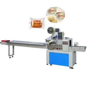 HUAYUAN Werkspreis manuelle horizontale automatische hochgeschwindigkeits-verpackungsmaschine für keks in kissenform Brot plätzchen verpackung