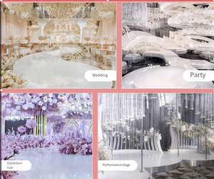 <span class=keywords><strong>Tappeto</strong></span> Riflettente di Lusso RHD per Eventi e Matrimoni, <span class=keywords><strong>Passatoia</strong></span> in PET <span class=keywords><strong>Bianco</strong></span>, Argento e Oro a Specchio per Decorazioni Nuziali - Product Image 6