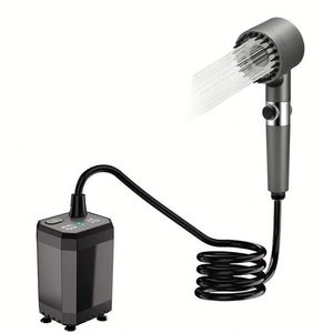 Pompe électrique portable avec écran numérique intelligent pour la randonnée, les voyages en camping-car, les animaux domestiques, la douche en plein air - Product Image 1