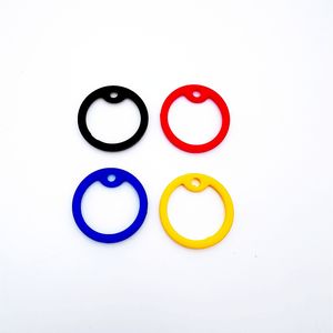 실리콘 개 태그 소음기 동물 관련 소음을 줄이는 인쇄 기법의 검은 고무 ID 태그 금속 공예 제품 - Product Image 3