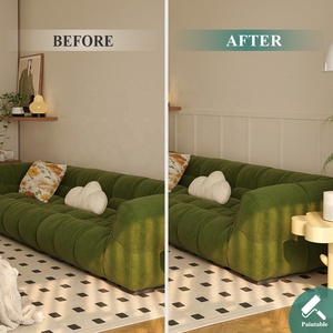 Moderno autoadesivo EVA 3D pannelli murali design minimalista Peel & Stick <span class=keywords><strong>modanatura</strong></span> strisce piatte per decorazioni murali per ville hotel - Product Image 6