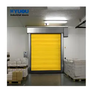 Commercial Manufacture of Cold Storage PVC with Heater Strip Freezer High Speed Roller Up Door